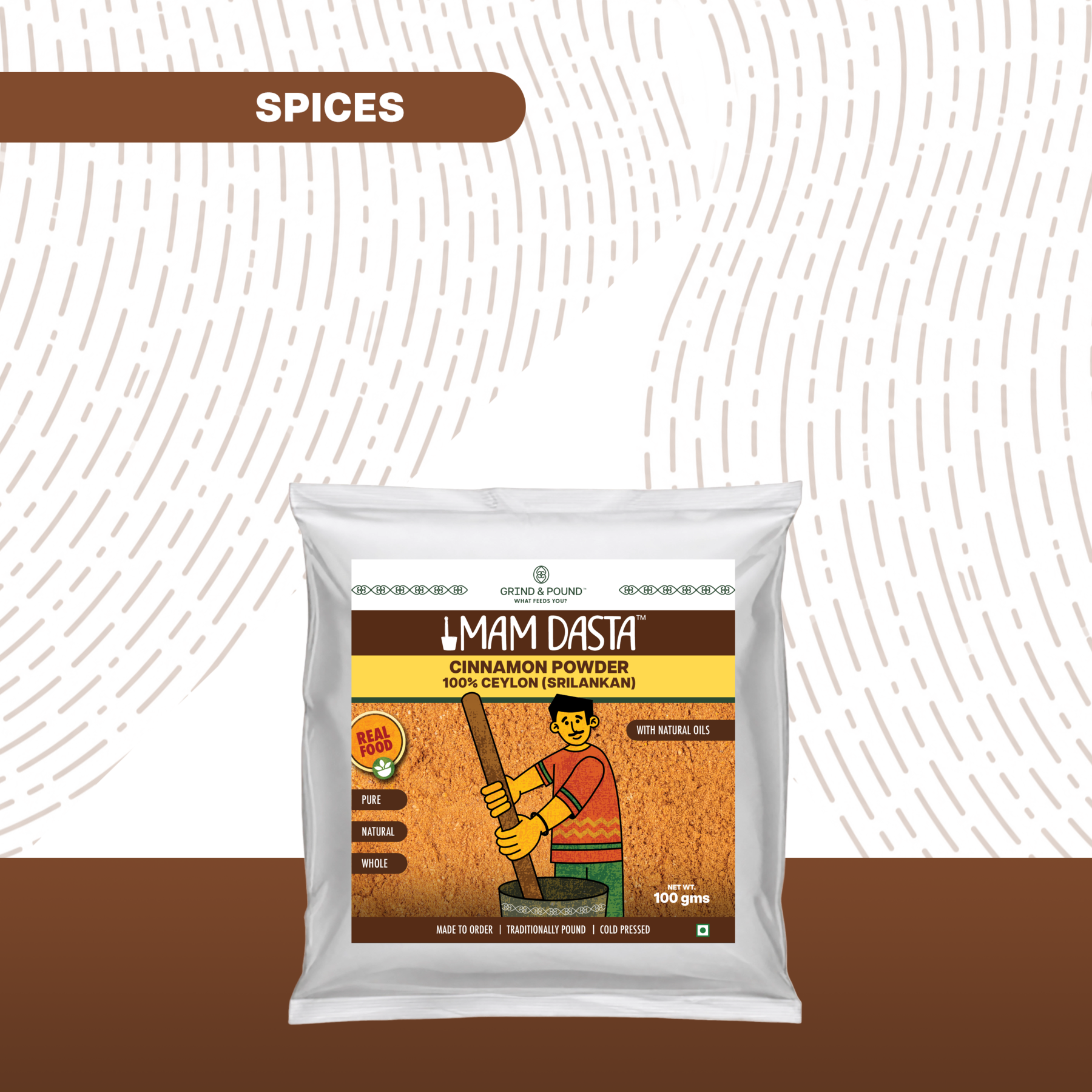 100% Dalchini (Cinnamon / दालचीनी) Powder