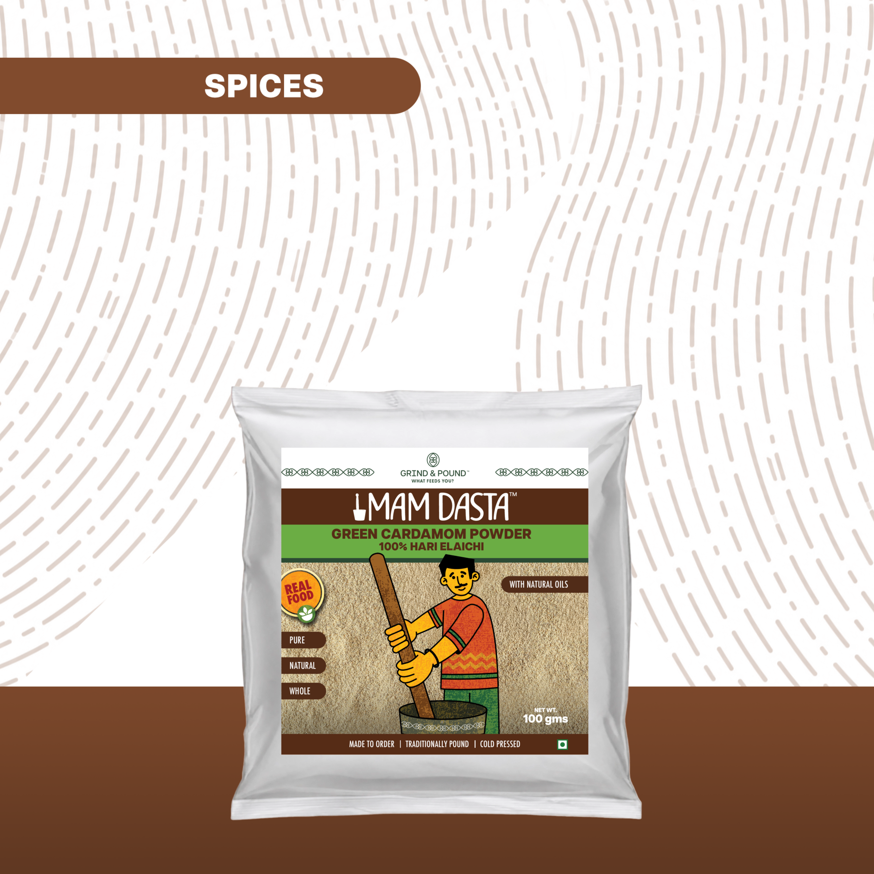 100% Elaichi (Green Cardamom / इलायची) Powder