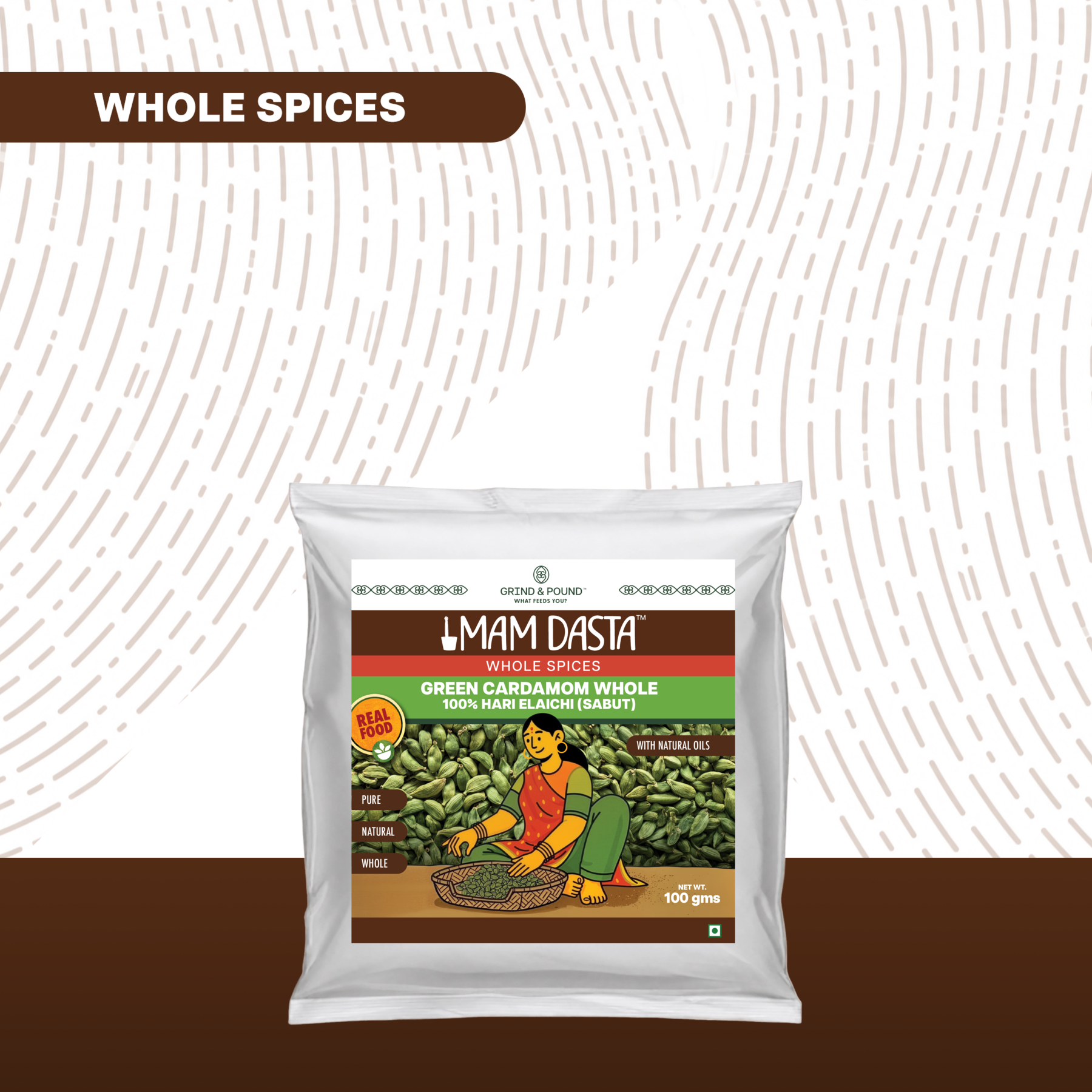 100% Choti Elaichi (Green Cardamom / छोटी इलायची) — Whole Pods