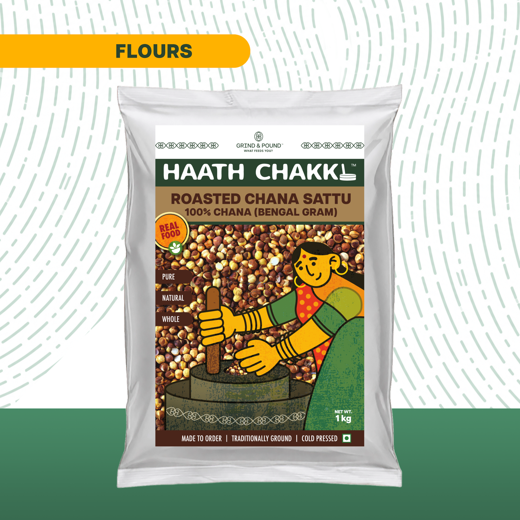 100% Roasted Gram Chana (Sattu / सत्तू) Flour