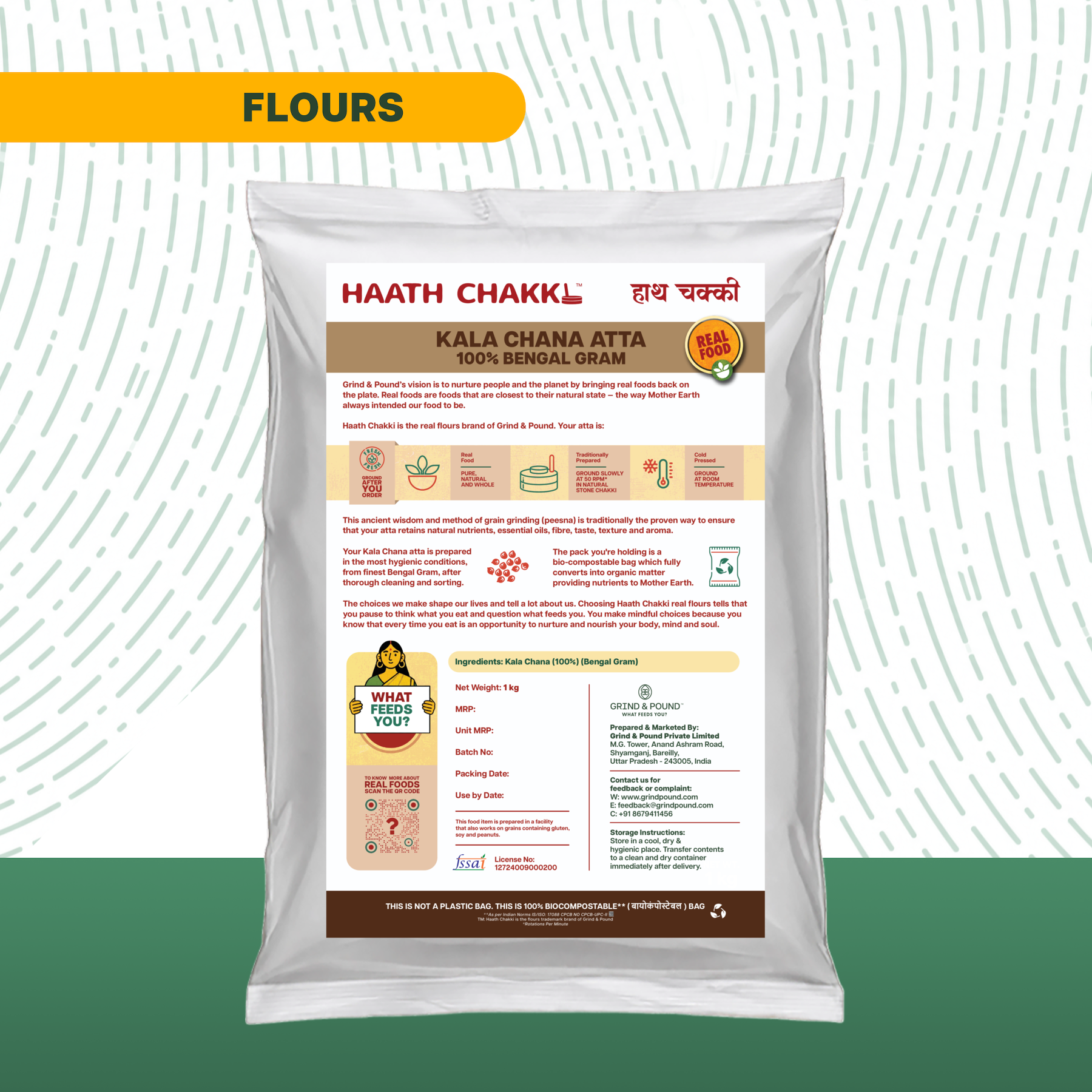100% Kala Chana (Black Chickpea) Flour
