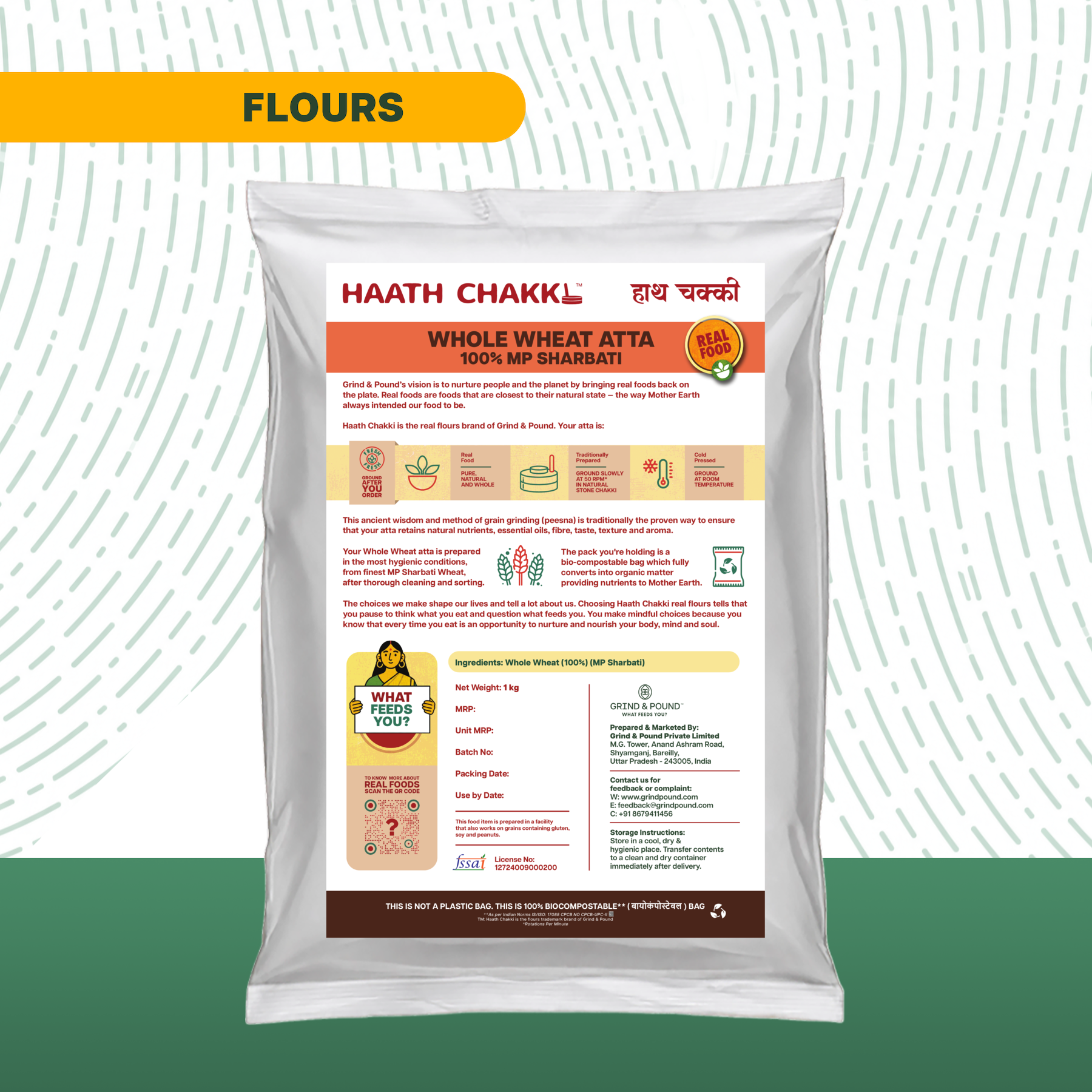 100% MP Sharbati Wheat (Gehoon) Flour