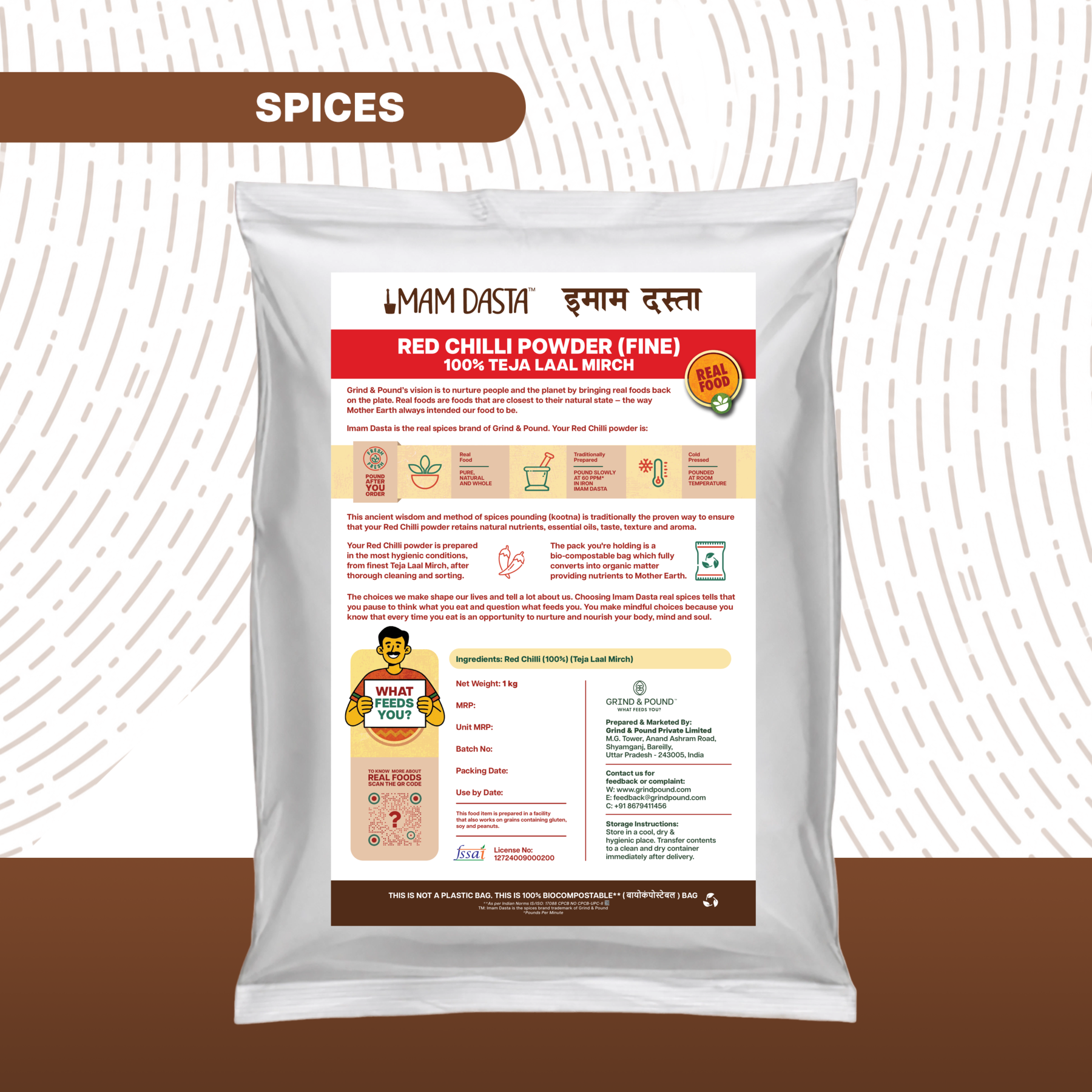 100% Teja Red Chilli (Laal Mirch) Powder